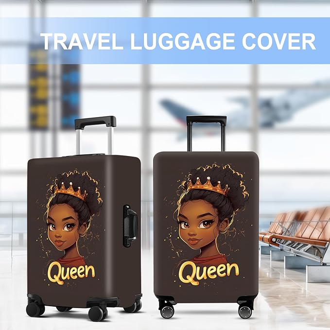 Luggage Cover Washable Suitcase Protector Anti-scratch Suitcase cover Fits 20-34 Inch Luggage (Girl-5, S(20-22inch suitcase))