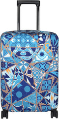 Explore Land Travel Luggage Cover Suitcase Protector Fits 31-32 Inch Case (Portuguese tiles, XL)