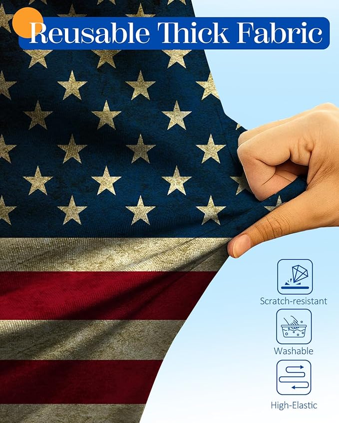 Slohif Luggage Cover for Suitcase Tsa Approved Protector - Luggage Sleeve Large Suit Case Cover Travel Stretch Baggage Case Protective Washable Fit 24-27 Inch Flag M