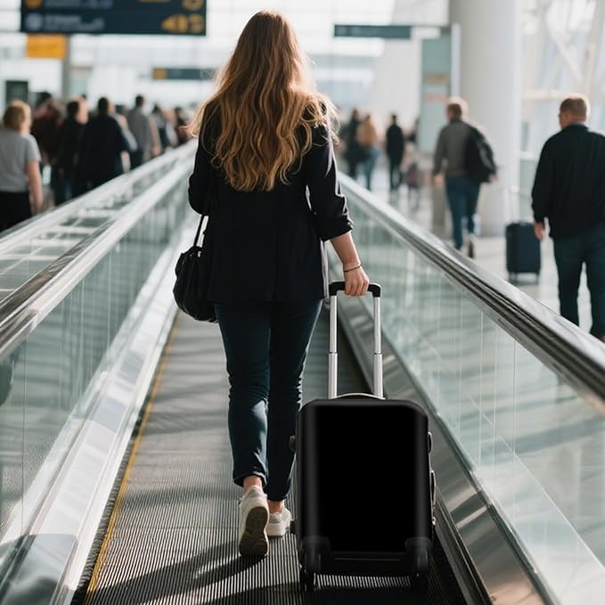 WUJIAONIAO Travel Luggage Cover Baggage Suitcase Cover Protector Skins 18-32 Inch (Pure Black, XL (for 29-32 inch luggage))