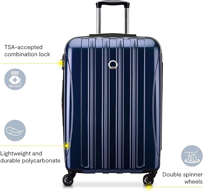 DELSEY PARIS Helium Aero Hardside Expandable Luggage with Spinner Wheels, Blue Cobalt, 2-Piece Set (21/28)