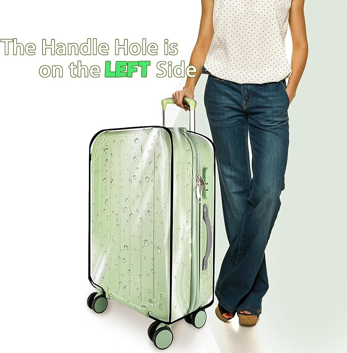Thicken Clear Luggage Cover Protector, 28" PVC Luggage Covers for Suitcase Waterproof Dustproof Anti-scratch Travel Suitcase Covers Case for Wheeled Luggage