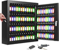 100 Keys Key Lock Box, Anti-Theft Key Cabinet with Key Tags, Key Organizer Wall Mount for Car Garage House Rental Office Business