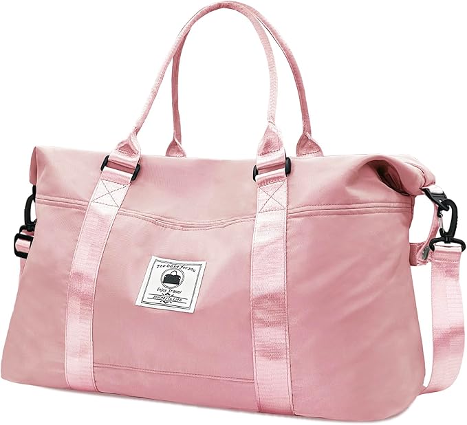 Travel Duffle Bag, Waterproof Sport Tote Gym Bag for Women Men, Overnight Weekender Carry On Bag with Wet Pocket