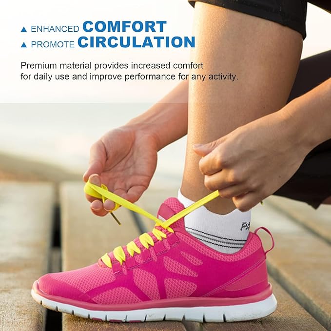 Plantar Fasciitis Sock (6 Pairs) for Men and Women, Compression Foot Sleeves with Arch and Ankle Support (Black, Gray, White, X-Large)