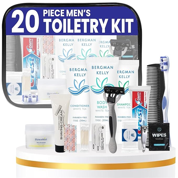 Trektote Bulk Hygiene Kit For Men And Women – (100 Pack) 20 Piece Set Of Travel Size Toiletries, TSA Compliant, Bulk Travel Essentials, Includes Shampoo And Conditioner, Body Wash, Toiletry Bag & More