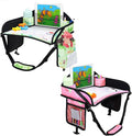 2PCS Kids Travel Tray, Car Seat Tray for kids Travel, Toddler Road Trip Essentials With Drawing Kit, Toddler Lap Desk Organizer for Car, Carseat Table for Airplane