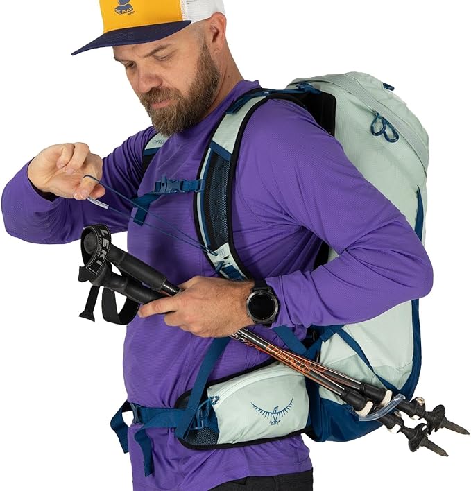 Osprey Talon 26L Men's Lightweight Hiking Backpack with Hipbelt, Black/Coal Grey
