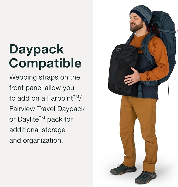 Osprey Farpoint Trek 75L Men's Travel Backpack, Muted Space Blue
