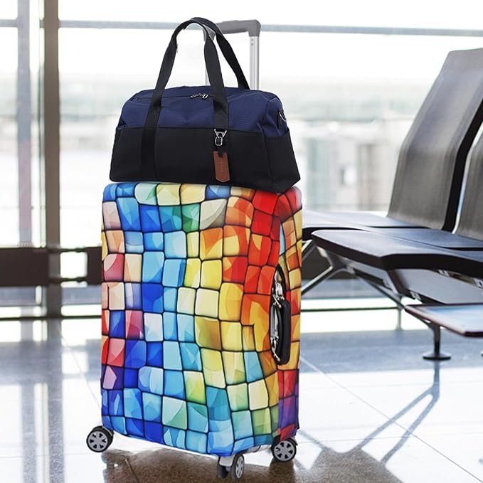MosaiRudo Travel Luggage Covers For Suitcase Tsa Approved,Suitcase Cover Protector Fit 18-32 Inch Luggage Travel Accessories (T2483, L)