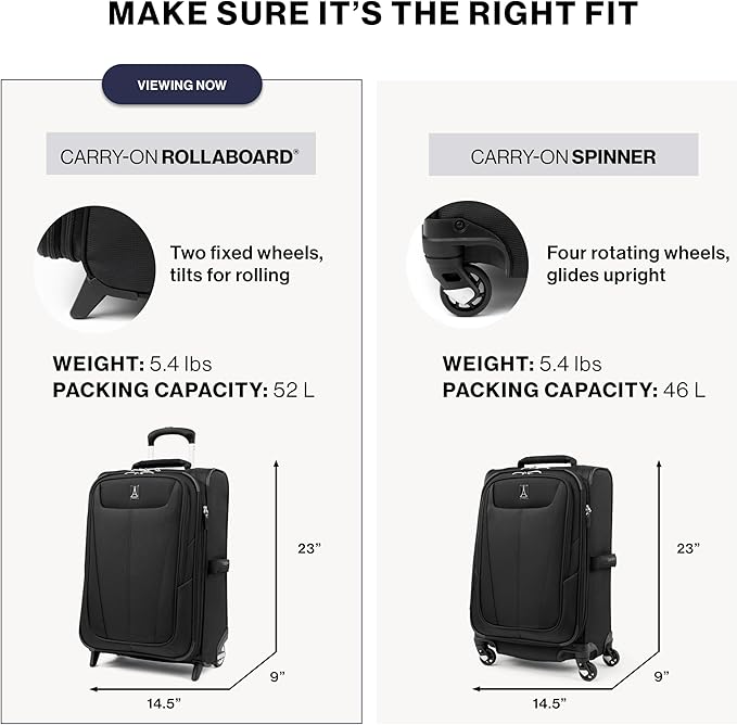 Travelpro Maxlite 5 Softside Expandable Upright 2 Wheel Carry on Luggage, Lightweight Suitcase, Men and Women, Burgundy, Carry On 22-Inch