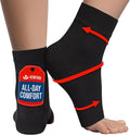 KEMFORD Ankle Compression Sleeve - Plantar Fasciitis Braces - Open Toe Compression Socks for Swelling, Sprain, Neuropathy, Foot Arch Support for Men and Women - 15-20mmhg, XL, Black