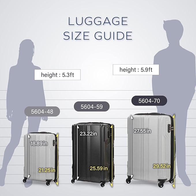 LEGEND WALKER BLADE-Ultralight PC Fiber Luggage 26-inch, White Carbon, 5604-59-WHCB