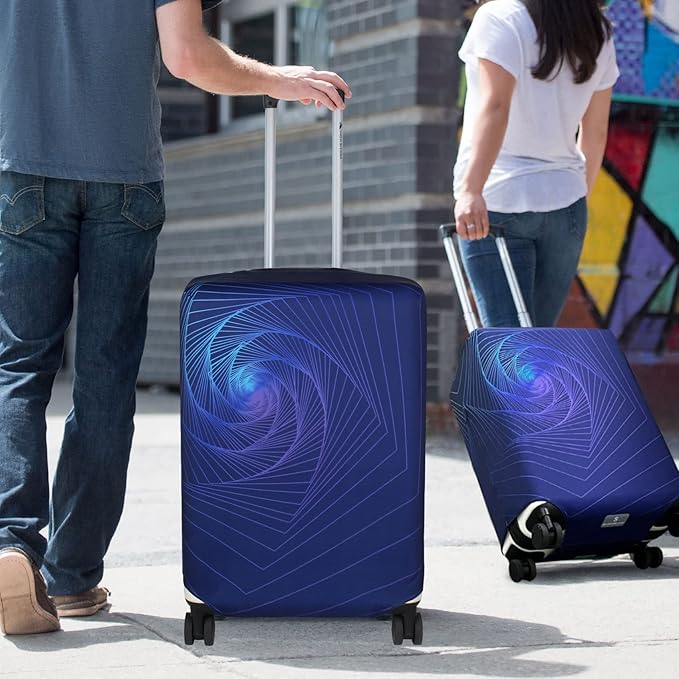Explore Land Travel Luggage Cover Suitcase Protector Fits 18-22 Inch Case (Gyrotropic, S)