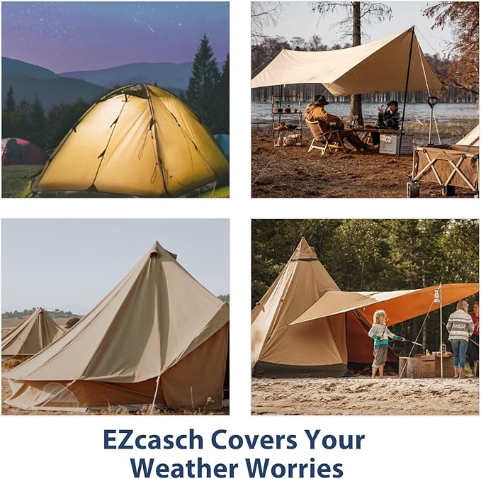 20’x24’ Canvas Tarp Heavy Duty Water Resistant Tarpaulins with Aluminum Grommets,UV Resistant, 22Mil Multipurpose Drop Cloth, 14oz Cover Sheet for Outdoor and Indoor Use with Ropes Yellow