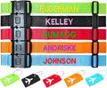 5PC Custom Embroidery Luggage Strap with Your Text/Name,Personalized Luggage Straps with Lock for Suitcases,Adjustable Suitcase Strap Belt Tag for Secure Travel
