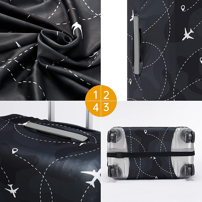 Travelkin Luggage Covers With Tag For Suitcases Tsa Approved,Suitcase Covers Protector Fit 18-32 Inch Luggage,M