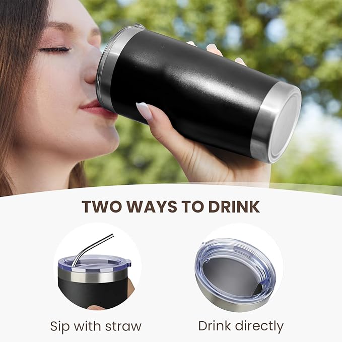 MEWAY 20oz Tumbler 12 Pack Double Wall Vacuum Insulated Travel Mug Bulk, Stainless Steel Tumblers with Lid and Straw, Durable Powder Coated Coffee Cups for Cold & Hot Drinks (Rose Gold, 12)