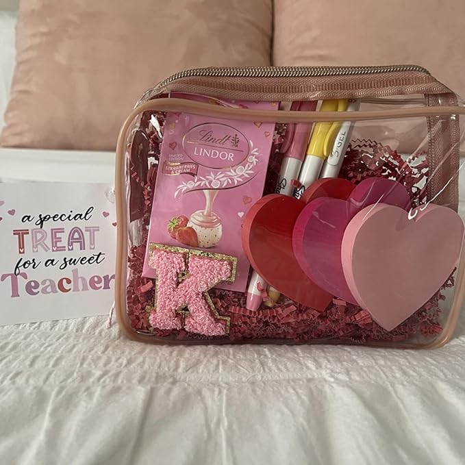 PACKISM Valentine's Day Gifts for Him Her - Clear Makeup Bag with Frame, 2 Pack TSA Approved Toiletry Bag Quart Size Bag, Travel Makeup Cosmetic Bag for Women Clear Toiletry Bag, Rose Red