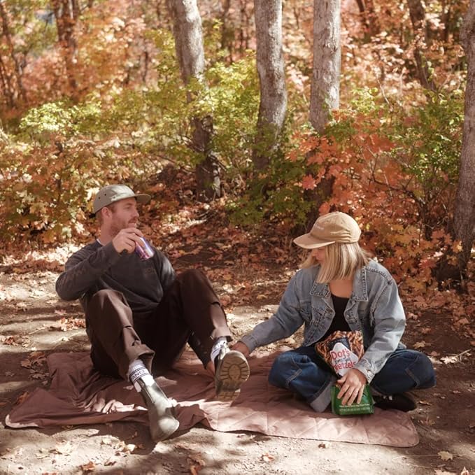Gravel Layover Travel Blanket – Compact, Warm, and Packable with Carry Pouch (Stone)
