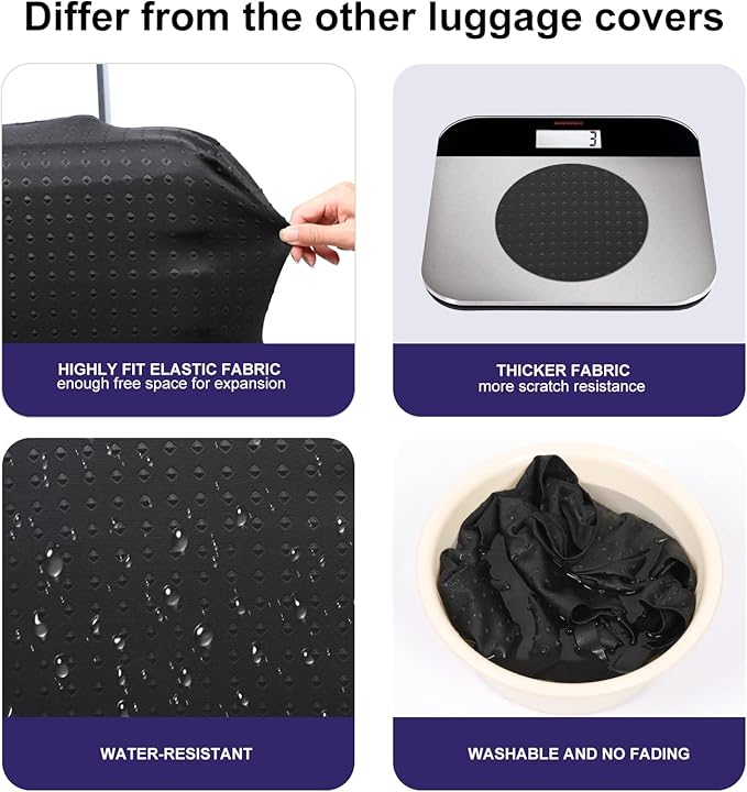 7-Mi Travel Trolley Case Cover Protector Suitcase Cover 19"-20" Trolley case Luggage Storage Covers for Men Women, Retro