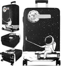 Slohif Luggage Cover for Suitcase Tsa Approved Protector - Luggage Sleeve Large Suit Case Cover Travel Stretch Baggage Case Protective Washable Fit 18-20 Inch Astronaut XS