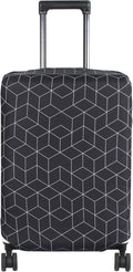 HYPER VENTURE Washable Luggage Cover - Fashion Suitcase Protector Fits 27-30 Inch Luggage (Black Maze, L)