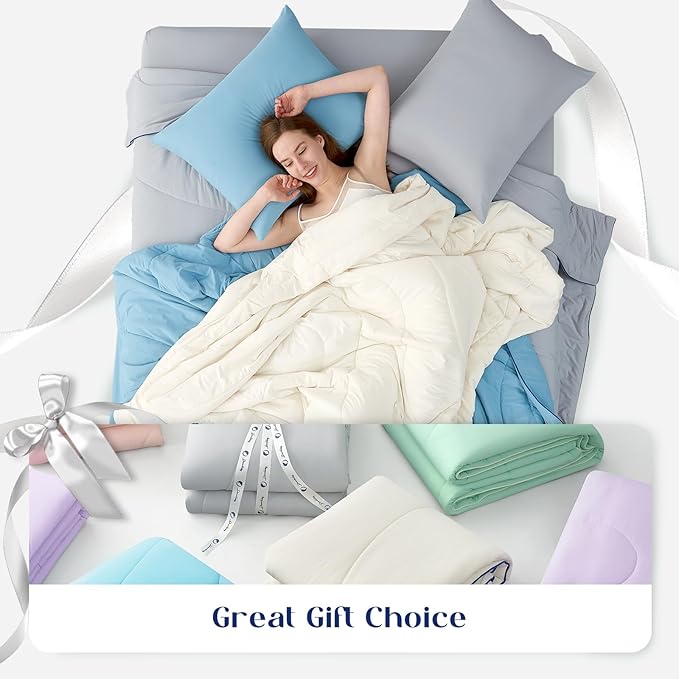 Dream Valley® Outlast® Deepsleep Cooling Comforter, King Size, NASA-Grade Space Technology Cooling Blanket for Hot Sleepers Night Sweats, Q-Max > 0.45 Aerocool™ Breathable Ivory, 106"x90"