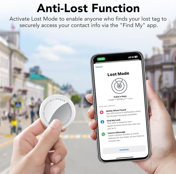 2025 New [Apple MFi Certified] (iOS Only) Air Tracker Tags-2 Pack, Bluetooth Tracker for Apple Find My, Replaceable Battery, Key Finder and Item Locator Smart Tag for Keys, Bags, Luggage, Pets, Wallet