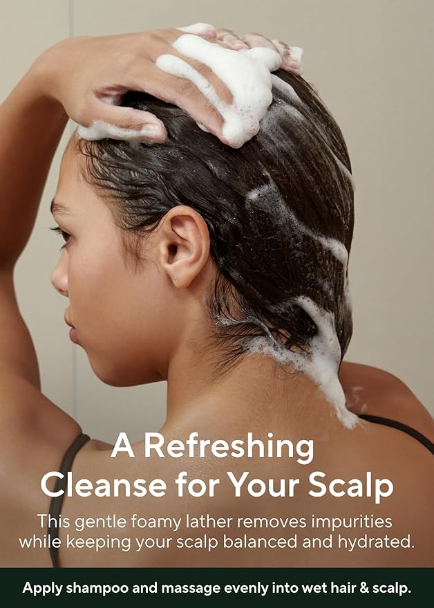 AROMATICA Rosemary Scalp Scaling Shampoo - Korean Hair Care with Thinning Hair Loss Natural Rosemary Essential Oil for Women - Vegan Hair Growth - Free from Sulfate, Silicone, and Paraben (13.53 oz)