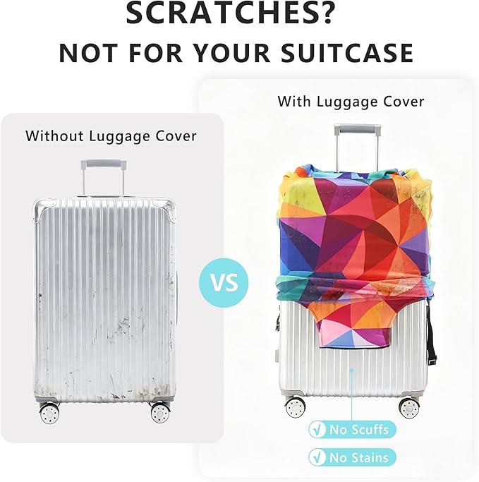 Travelkin Luggage Covers With Tag For Suitcases Tsa Approved,Suitcase Covers Protector Fit 18-32 Inch Luggage,S