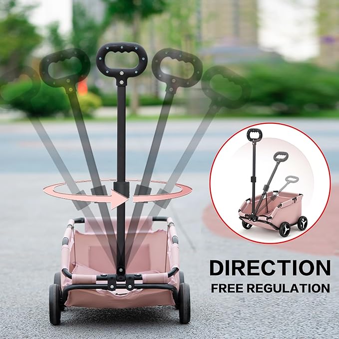 Dog Stroller 4 Wheels Folding Dog Cart Pet Stroller for Travelling Shopping Walking Playing for Small Dogs Cats (Plaid Green)