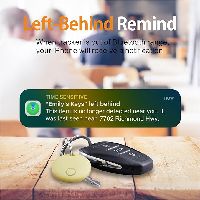 Reyke Air Tracker-4 Pack Smart Tag, Luggage Tracker Works with Apple Find My (iOS Only), Item Finder for Key, Backpack, Wallet, IP67 Waterproof