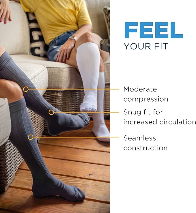 Medical Grade Compression Socks for Men & Women 15-20 mmHg by OrthoSleeve (Tan, Small)