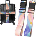 Milky Way Galaxy Luggage Straps for Suitcases, Adjustable Luggage Travel Belt to Keep Luggage Security While Travel, Strong Polyester Fabric, Easy-to-Recognize Stylish Design Travel Essentials, 2 Pack