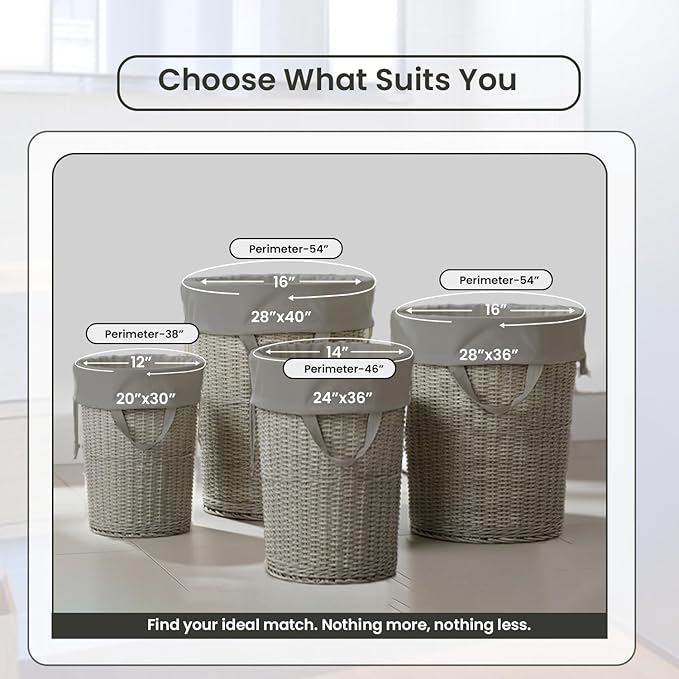 LFH Home Cotton Canvas Large Laundry Bag with Handle, Heavy Duty Drawstring Closure Washable Laundry Bags, School Travel, Home, Hotel, College Dorm, Organizer Sack, Toys Clothes 20x30 (Pack of 6)-Grey