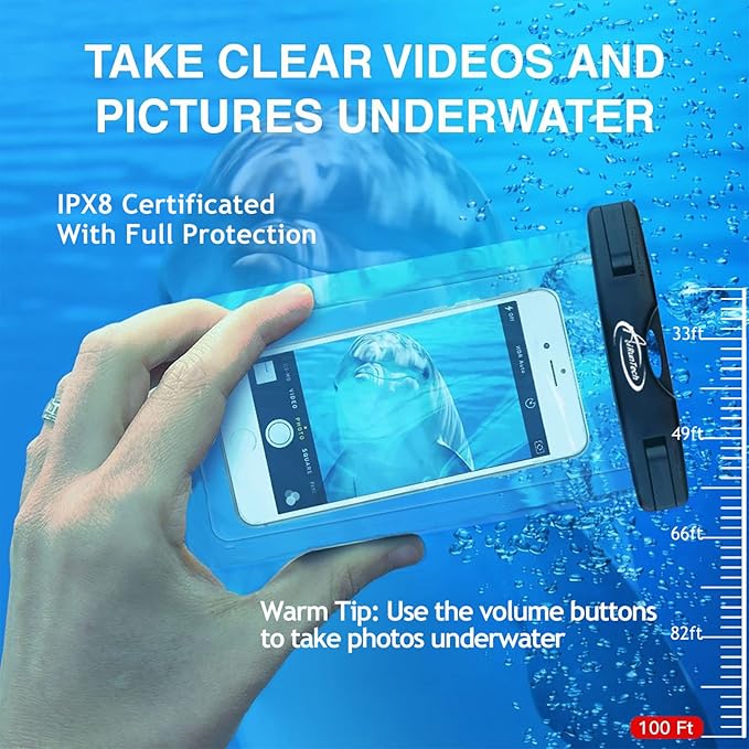 AiRunTech Waterproof Phone Pouch, Cruise Essentials 4-Piece Set, Beach Vacation Kayak Cruise Accessories Must Haves, Waterproof Bag for Travel with Phone Lanyard (2 Phone Cases + 2 Fanny Packs)