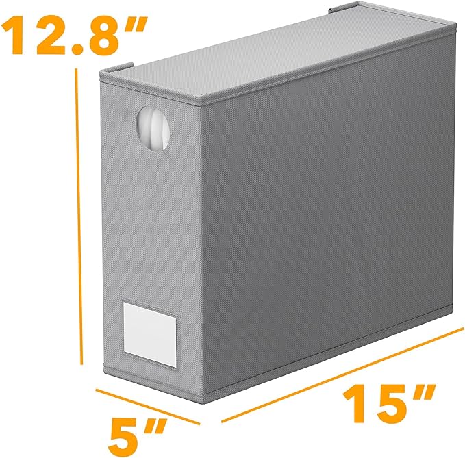 SpaceAid 8 Pack Bed Sheet Organizers and Storage, Foldable Sheet Organizer for Linen Closet, Sheets Set Folder Keeper with Window XL (Queen & King Size) Bedding Container (Gray, 8 Pack)