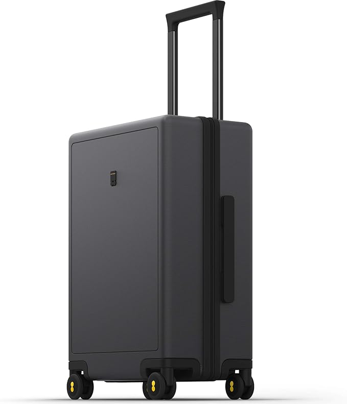 LEVEL8 Rolling Carry on Luggage Airline Approved, Carry-on Suitcases with Wheels, Lightweight Luminous Textured Luggage for Men Women, Tsa Lock, 20 Inch, Dark Grey