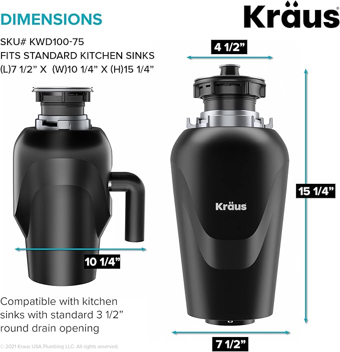 KRAUS Bellucci Workstation 32 in. Undermount Granite Composite Single Bowl Kitchen Sink in White with Accessories with WasteGuard™ Continuous Feed Garbage Disposal, KGUW1-33WH-100-75MB