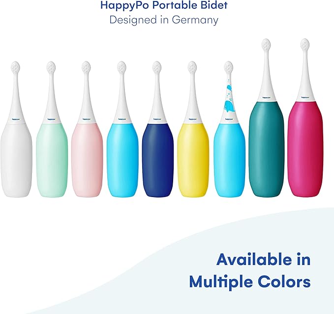 The Original HAPPYPO Travel Bidet - Handheld Bidet for Gentle Cleansing - Portable Hygiene Bottle for Home or Travel - Replaces Wet Wipes and Douche Bottles for Women
