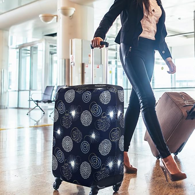 HYPER VENTURE Washable Luggage Cover - Fashion Suitcase Protector Fits 31-32 Inch Luggage (Sparkler, XL)