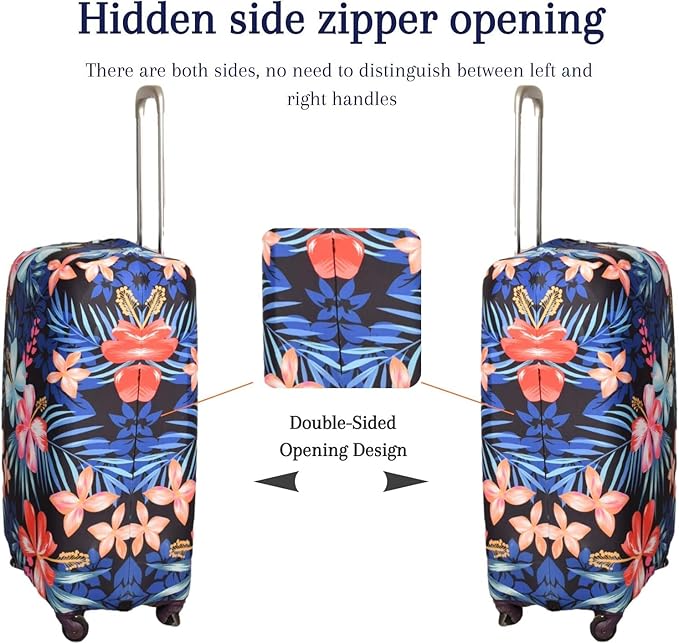 Suitcase Cover, Carry on Luggage Cover Protector - Travel Elastic Spandex Luggage Covers Fits 29 30 Inch Flower