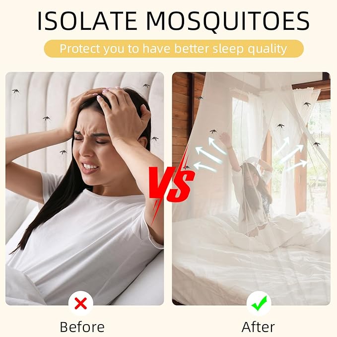 4 Corners Mosquito Net for Mosquiteros para Camas Bed Canopies Netting Bed Drapes Rectangular Mosquito Mesh for Camping Home Outdoor Travel (White,L75 X W35.5 X H59 Inch,Opening)