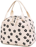 Bluboon Lunch Bag for Women Men Cute Corduroy Lunch Tote Bags Reusable Insulated Lunch Box Large Capacity Reusable Insulated Cooler for Work Picnic or Travel (Corduroy floral)
