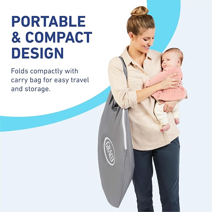 Graco Pack ’n Play Travel Dome LX Playard – Raised Travel Bassinet, UV‑50 Canopy, Changer & Storage, Astin
