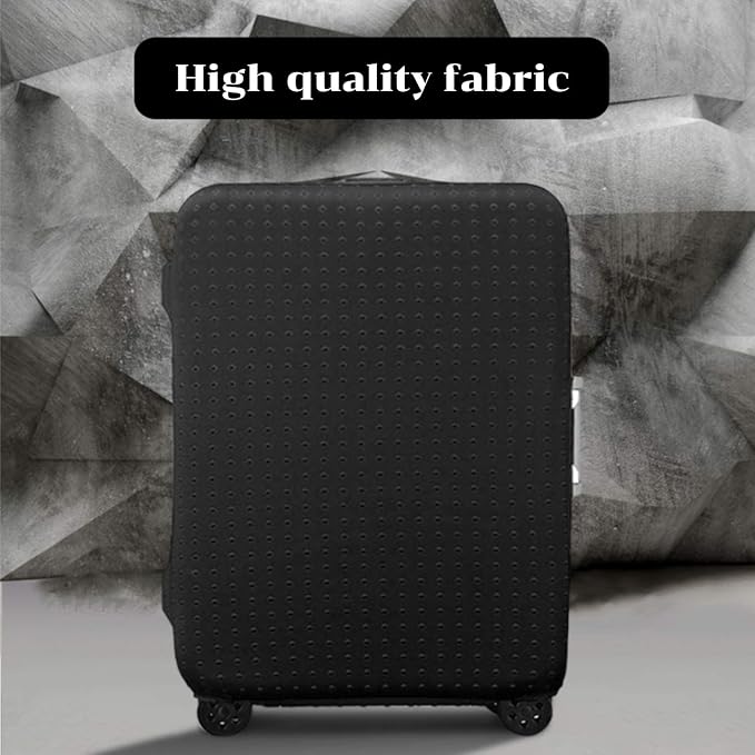 7-mi Water Resistant Print Trolley Case, Black, Size L: Fit 28-30 Inch Luggage