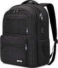 Black Backpack for School, School Backpack for Boys Girls Teens, College Book Bag, Water Resistant Bookbag, Back Pack for Men Women, Business Work Travel