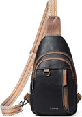 7L Sling Bag for Women Men Leather Small Sling Backpack Daypack Anti Theft Fanny Pack Crossbody Purse Travel