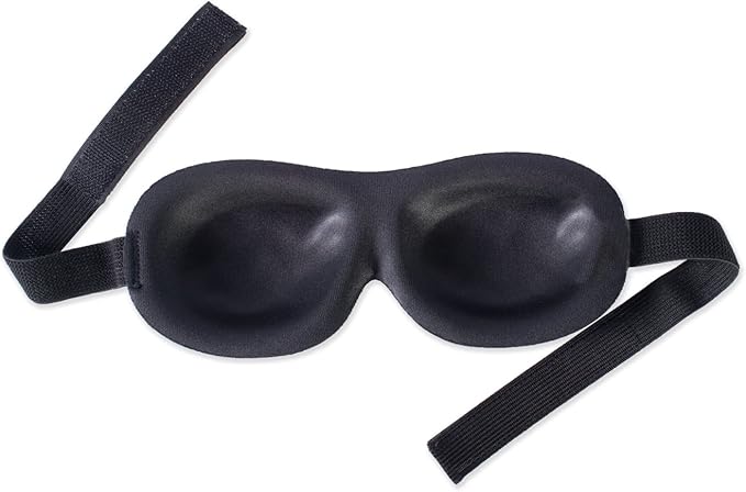 Bucky Ultralight Travel & Sleep Chevron Eye Mask, Navy, One Size
